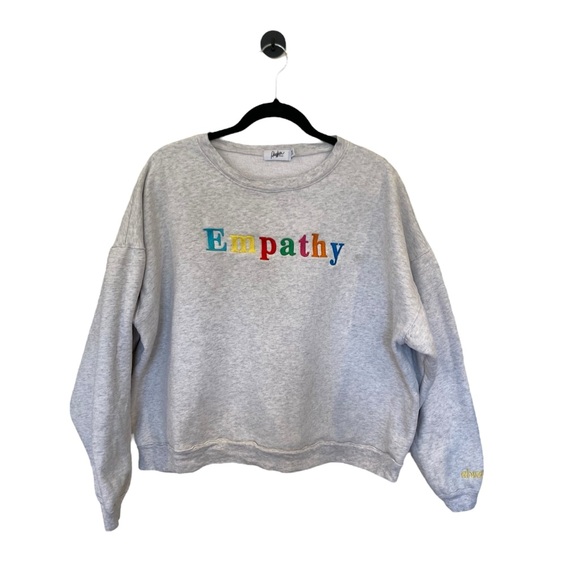 The Mayfair Group Empathy Always Grey Crewneck Sweatshirt One Size - Picture 3 of 9